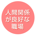 人間関係が良好な職場