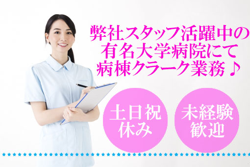 \未経験歓迎/【千代田区/九段下駅】九段坂病院での土日祝休みの病棟クラークでお仕事★ イメージ