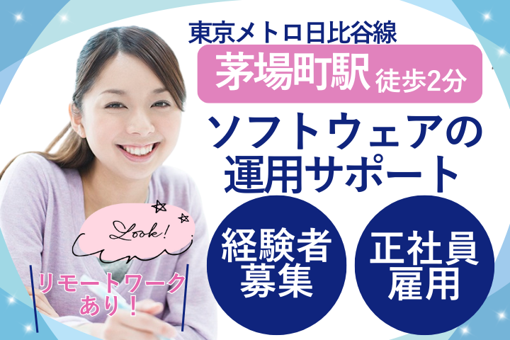 一般企業でのソフトウェアの運用サポート 一般企業でのソフトウェアの運用サポート